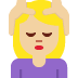woman getting massage: medium-light skin tone 💆🏼‍♀️ Discord emoji — free static PNG download