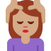 woman getting massage: medium skin tone 💆🏽‍♀️ Discord emoji — free static PNG download