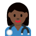 woman health worker: dark skin tone 👩🏿‍⚕️ Discord emoji — free static PNG download