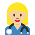 woman health worker: medium-light skin tone 👩🏼‍⚕️ Discord emoji — free static PNG download