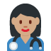 woman health worker: medium skin tone 👩🏽‍⚕️ Discord emoji — free static PNG download