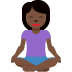 woman in lotus position: dark skin tone 🧘🏿‍♀️ Discord emoji — free static PNG download