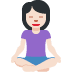woman in lotus position: light skin tone 🧘🏻‍♀️ Discord emoji — free static PNG download