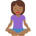 woman in lotus position: medium-dark skin tone 🧘🏾‍♀️ Discord emoji — free static PNG download