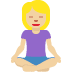 woman in lotus position: medium-light skin tone 🧘🏼‍♀️ Discord emoji — free static PNG download