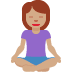 woman in lotus position: medium skin tone 🧘🏽‍♀️ Discord emoji — free static PNG download