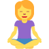 woman in lotus position 🧘‍♀️ Discord emoji — free static PNG download