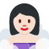 woman in steamy room: light skin tone 🧖🏻‍♀️ Discord emoji — free static PNG download