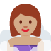 woman in steamy room: medium skin tone 🧖🏽‍♀️ Discord emoji — free static PNG download