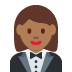 woman in tuxedo: medium-dark skin tone 🤵🏾‍♀️ Discord emoji — free static PNG download