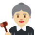 woman judge: medium-light skin tone 👩🏼‍⚖️ Discord emoji - free download