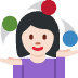 woman juggling: light skin tone 🤹🏻‍♀️ Discord emoji — free static PNG download