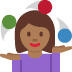 woman juggling: medium-dark skin tone 🤹🏾‍♀️ Discord emoji — free static PNG download