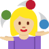 woman juggling: medium-light skin tone 🤹🏼‍♀️ Discord emoji — free static PNG download