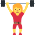 woman lifting weights 🏋️‍♀️ Discord emoji — free static PNG download