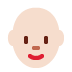 woman: light skin tone, bald 👩🏻‍🦲 Discord emoji — free static PNG download
