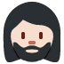 woman: light skin tone, beard 🧔🏻‍♀️ Discord emoji — free static PNG download
