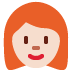 woman: light skin tone, red hair 👩🏻‍🦰 Discord emoji — free static PNG download