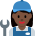 woman mechanic: dark skin tone 👩🏿‍🔧 Discord emoji - free download