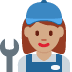 woman mechanic: medium skin tone 👩🏽‍🔧 Discord emoji - free download