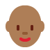 woman: medium-dark skin tone, bald 👩🏾‍🦲 Discord emoji — free static PNG download