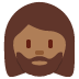 woman: medium-dark skin tone, beard 🧔🏾‍♀️ Discord emoji — free static PNG download