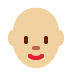 woman: medium-light skin tone, bald 👩🏼‍🦲 Discord emoji — free static PNG download