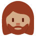 woman: medium skin tone, beard 🧔🏽‍♀️ Discord emoji — free static PNG download
