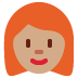 woman: medium skin tone, red hair 👩🏽‍🦰 Discord emoji — free static PNG download