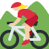 woman mountain biking: medium-light skin tone 🚵🏼‍♀️ Discord emoji — free static PNG download