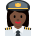woman pilot: dark skin tone 👩🏿‍✈️ Discord emoji — free static PNG download