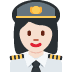 woman pilot: light skin tone 👩🏻‍✈️ Discord emoji — free static PNG download