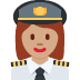 woman pilot: medium skin tone 👩🏽‍✈️ Discord emoji — free static PNG download