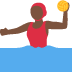 woman playing water polo: dark skin tone 🤽🏿‍♀️ Discord emoji — free static PNG download