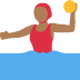 woman playing water polo: medium-dark skin tone 🤽🏾‍♀️ Discord emoji — free static PNG download