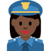 woman police officer: dark skin tone 👮🏿‍♀️ Discord emoji — free static PNG download