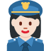 woman police officer: light skin tone 👮🏻‍♀️ Discord emoji — free static PNG download