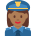 woman police officer: medium-dark skin tone 👮🏾‍♀️ Discord emoji — free static PNG download