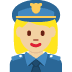 woman police officer: medium-light skin tone 👮🏼‍♀️ Discord emoji — free static PNG download