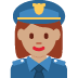 woman police officer: medium skin tone 👮🏽‍♀️ Discord emoji — free static PNG download