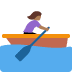 woman rowing boat: medium-dark skin tone 🚣🏾‍♀️ Discord emoji — free static PNG download