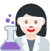 woman scientist: light skin tone 👩🏻‍🔬 Discord emoji — free static PNG download