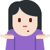 woman shrugging: light skin tone 🤷🏻‍♀️ Discord emoji — free static PNG download