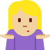 woman shrugging: medium-light skin tone 🤷🏼‍♀️ Discord emoji — free static PNG download