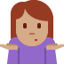 woman shrugging: medium skin tone 🤷🏽‍♀️ Discord emoji — free static PNG download