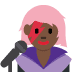 woman singer: dark skin tone 👩🏿‍🎤 Discord emoji — free static PNG download
