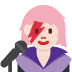 woman singer: light skin tone 👩🏻‍🎤 Discord emoji — free static PNG download