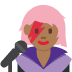 woman singer: medium-dark skin tone 👩🏾‍🎤 Discord emoji — free static PNG download