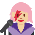 woman singer: medium-light skin tone 👩🏼‍🎤 Discord emoji — free static PNG download