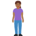 woman standing: medium-dark skin tone 🧍🏾‍♀️ Discord emoji — free static PNG download